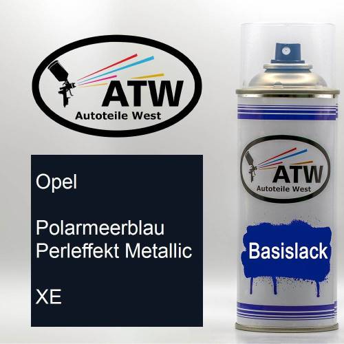 Opel, Polarmeerblau Perleffekt Metallic, XE: 400ml Sprühdose, von ATW Autoteile West.